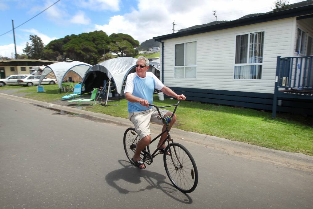 Coledale caravan park caretaker Norm Jenkins has been checking ‘‘everything’s running right’’ for eight years. Picture: SYLVIA LIBER