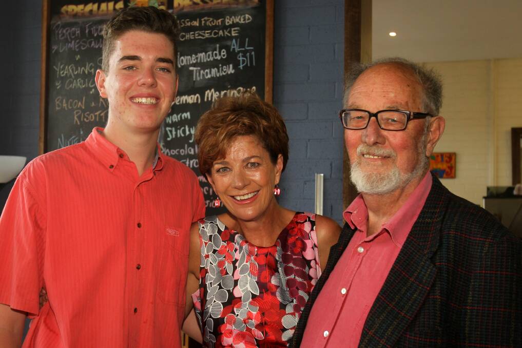 Jack Arnold, Lisa and Ian Claridge at Il Porcellino Italian Restaurant.