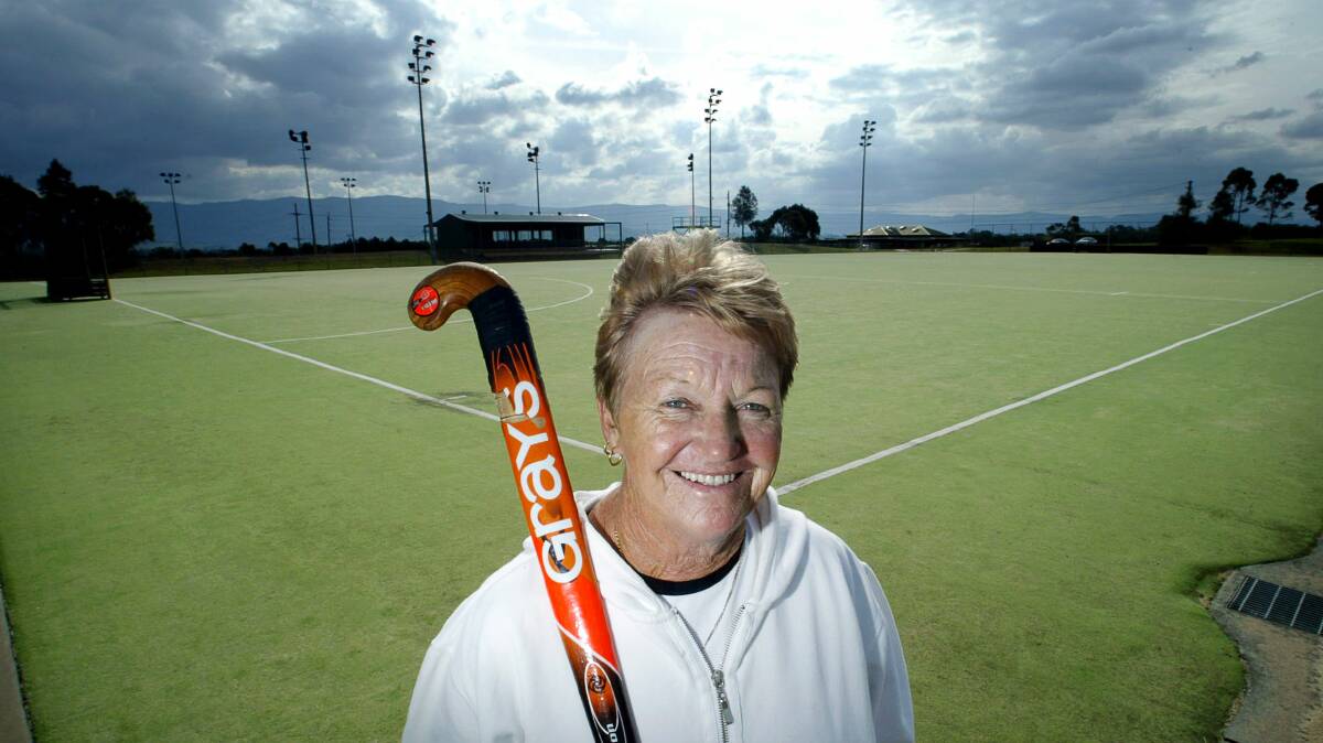 Di Gorman at the Croome Road sporting complex hockey field, which has received funding for its upgrade.