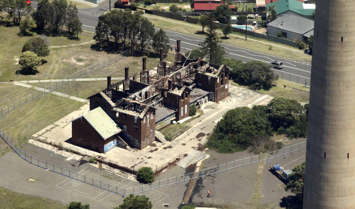 The remains of the old Port Kembla school. Pictures: ADAM McLEAN