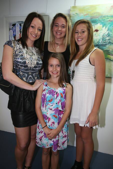 Ashleigh and Olivia Barry, Emma Smith and Grace Abernethy (front) at Art Arena.