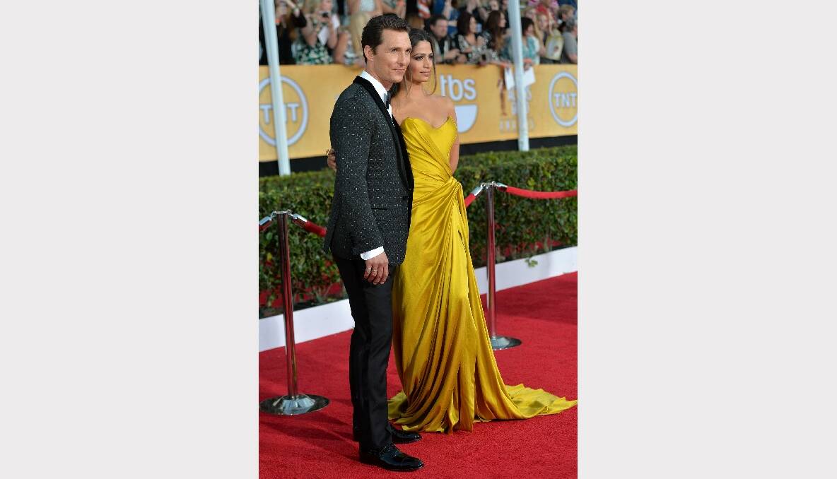 Matthew McConaughey (Dallas Buyers Club) and his wife Camila Alves.