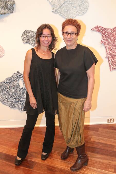 Mai Nguyen-Long and Michele Elliot at Wollongong City Gallery.