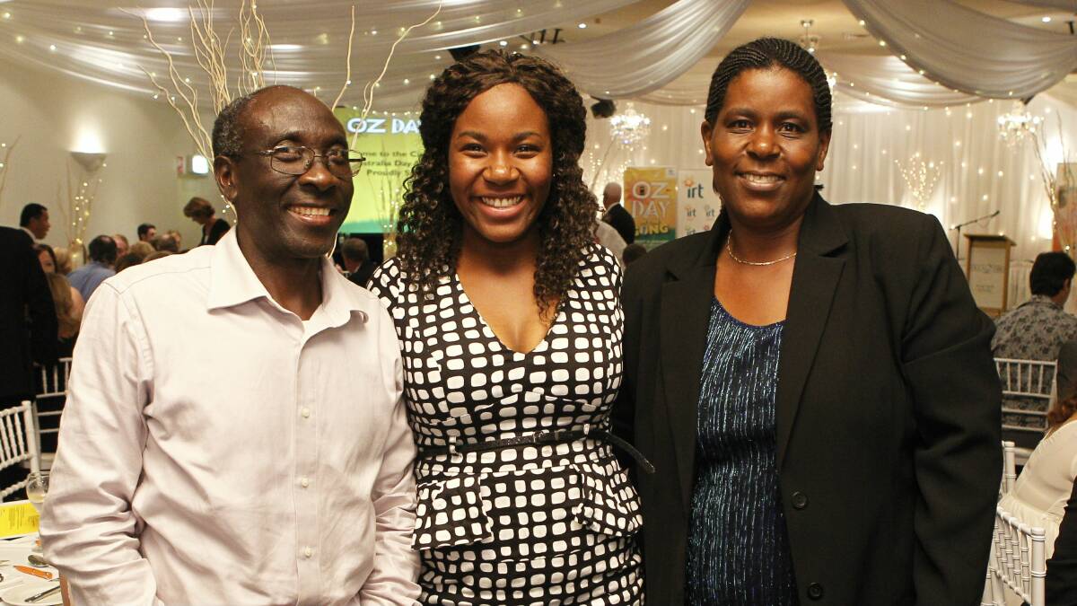 Pascal Bitama, Sonia Irakomeza and Patrice Kabahira at Villa D'Oro.