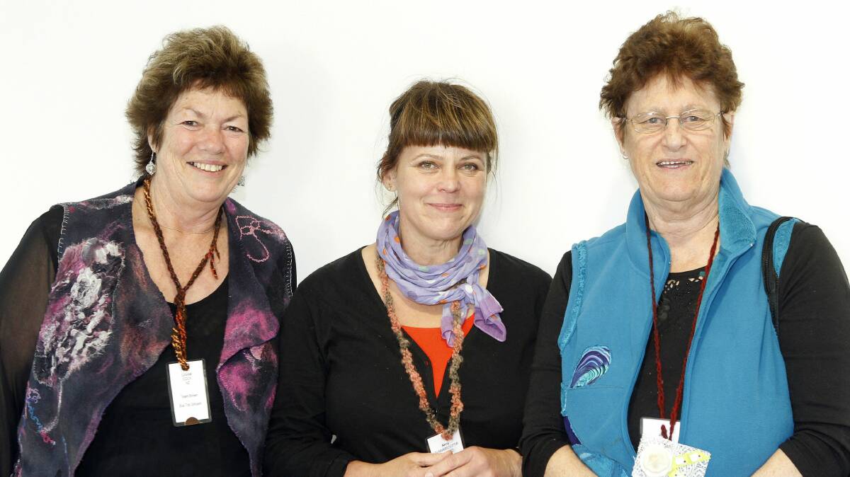 Louise Cook, Anna Gunnarsdottir and Joy Mahood at UOW.