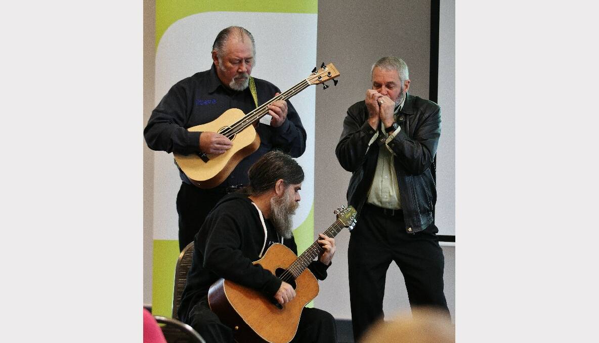 Older Musicians Club members perform at the announcement of recipients for the 2013 round of IMB Community Foundation funding. Picture: GREG ELLIS
