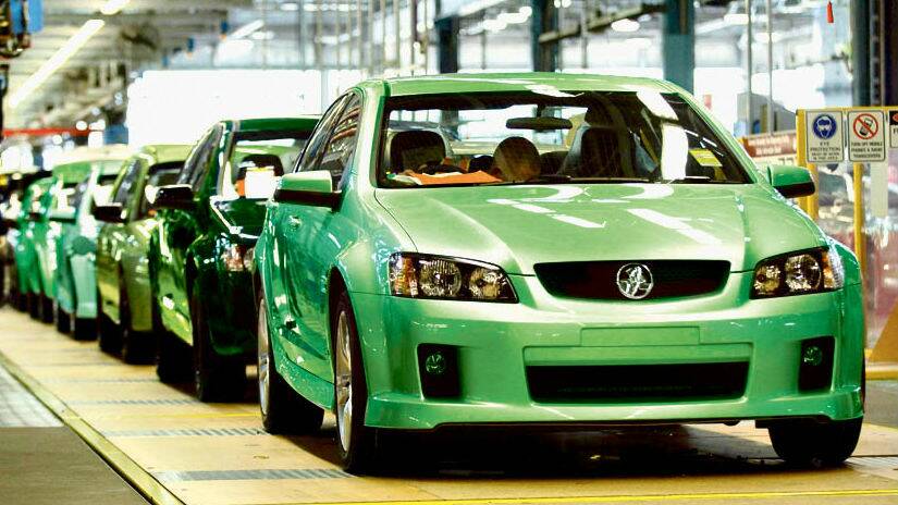 The Holden VE Commodore rolls off the production line at the Elizabeth factory, Adelaide.