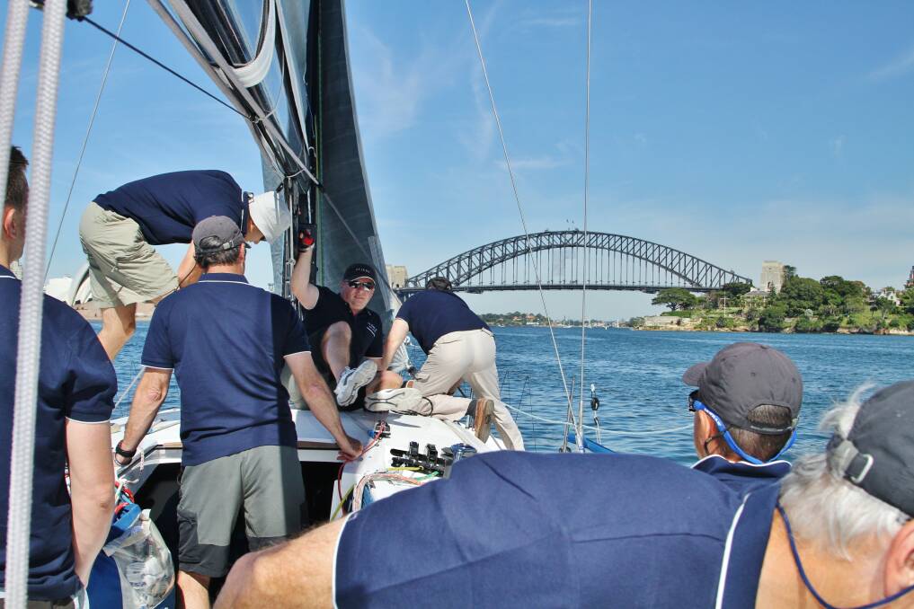 St Jude is put through its paces on Sydney Harbour. Picture: GREG ELLIS