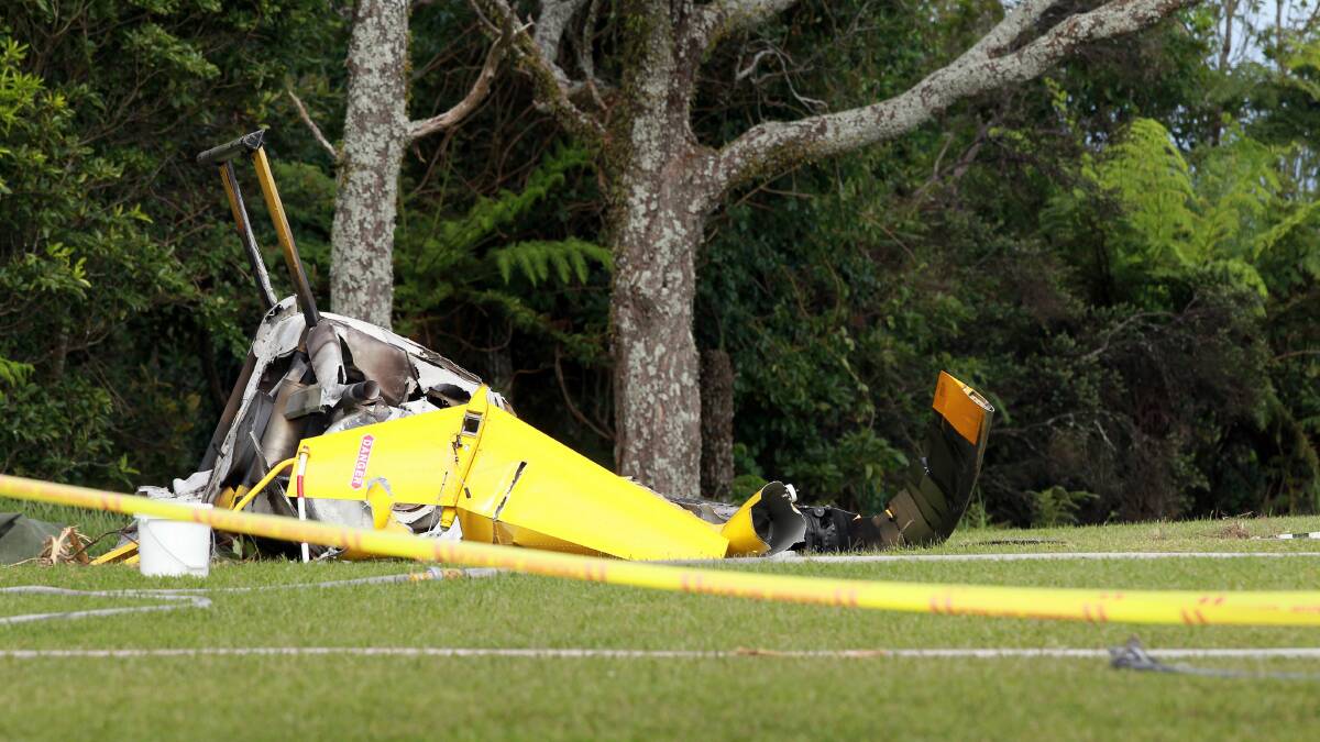 The scene of last week’s helicopter crash at Bulli Tops, in which four former CSIRO scientists were killed.