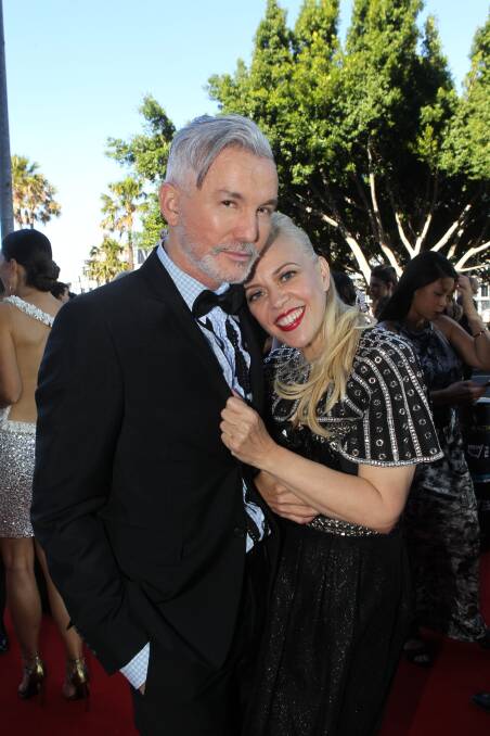 Baz Luhrmann and Catherine Martin arrive at the AACTA Awards. Picture: SAHLAN HAYES