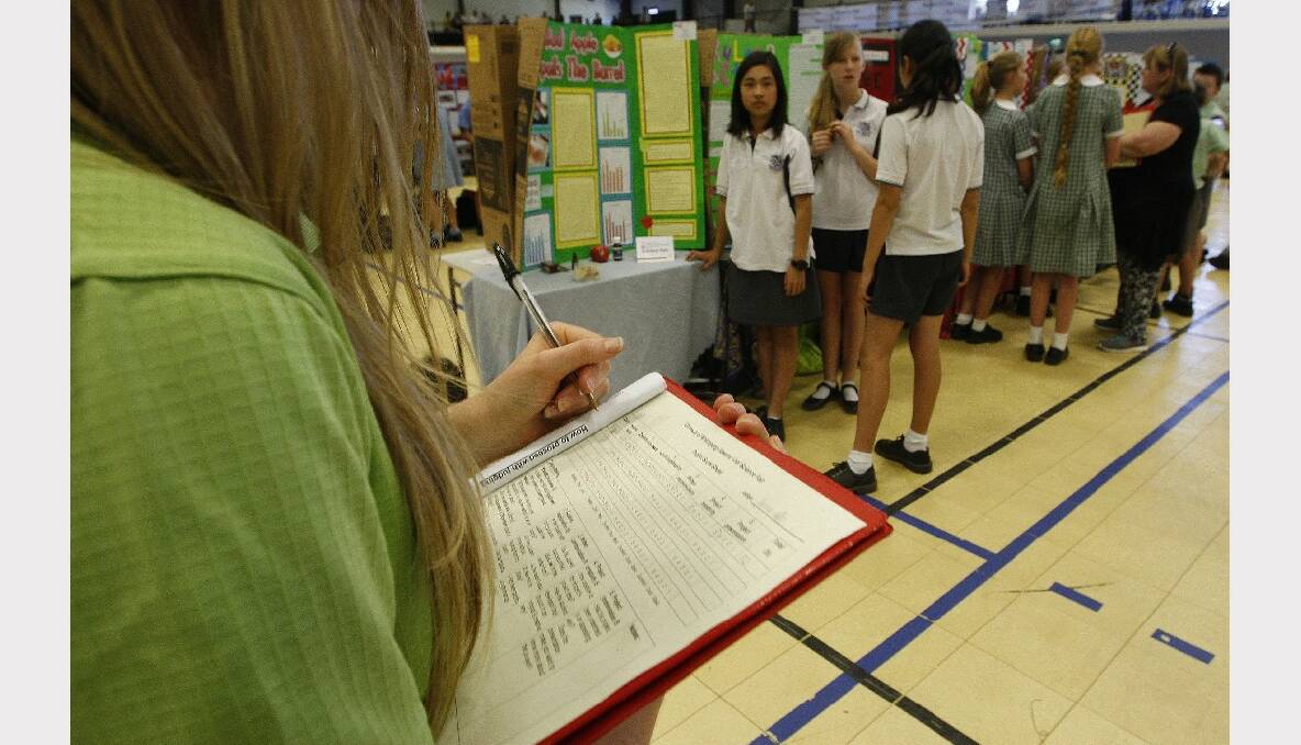 The Illawarra Coal Science Fair at the UOW's Sports Hub. Picture: ANDY ZAKELI