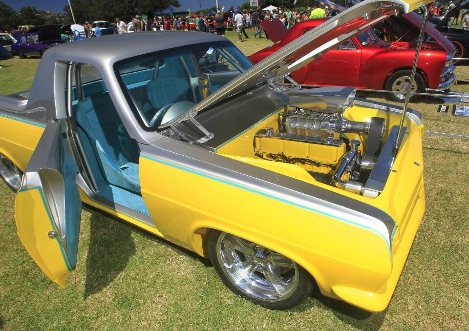 A customised HR Holden ute at the Autorama Car and Bike Expo. Picture: ANDY ZAKELI
