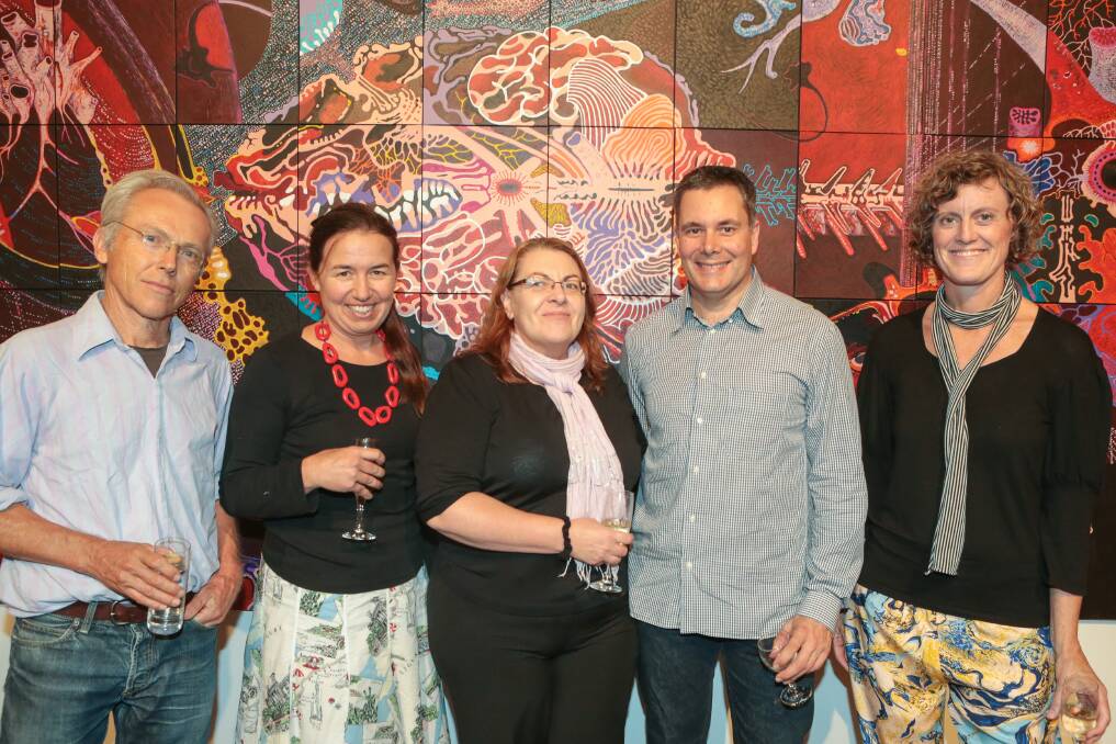 Tom Carment, Rowena Ivers, Leah Haynes, Michael Glendining and Lizzie Buckmaster Dove at Wollongong City Gallery.