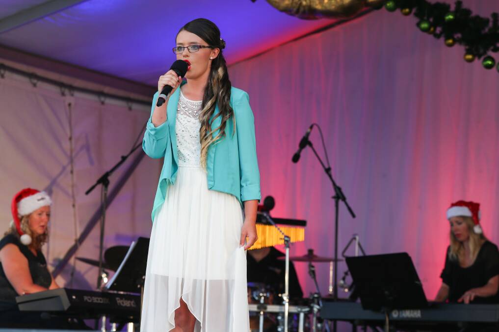Carley Baxter performs at Reddall Reserve. Picture: ADAM McLEAN