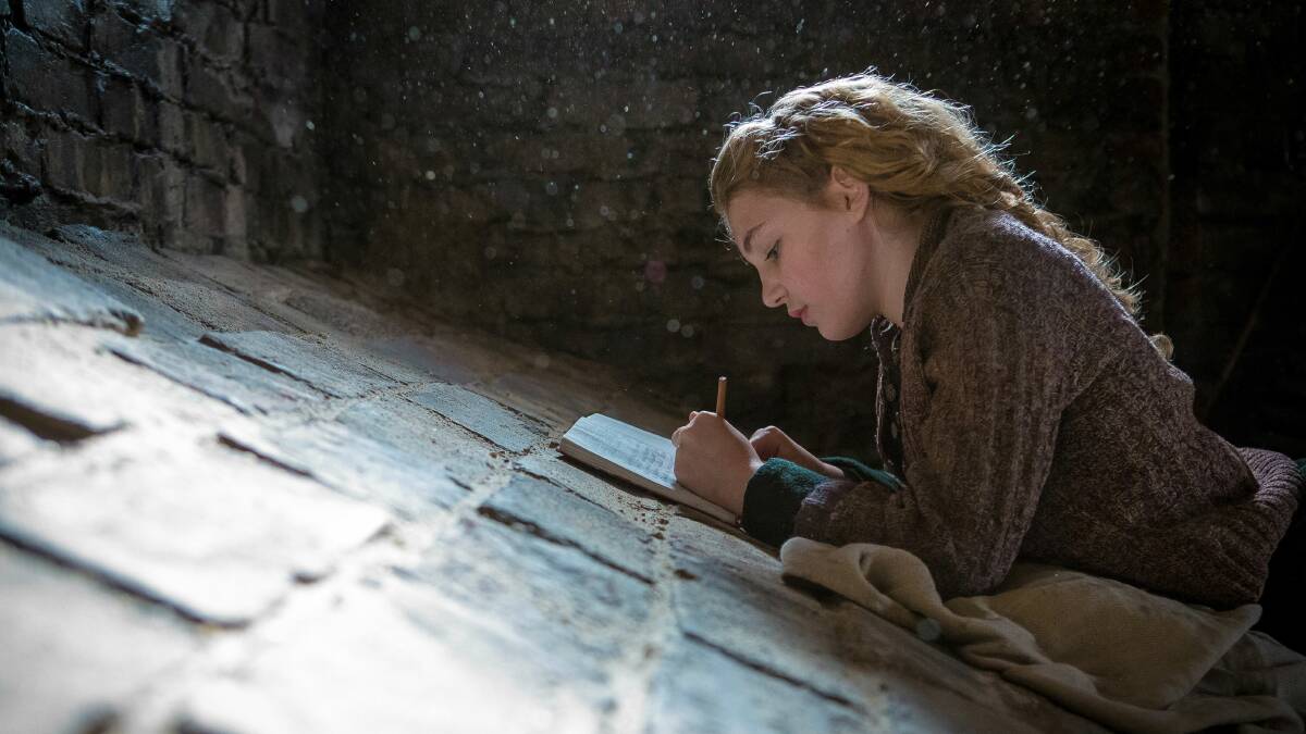 Sophie Nelisse in a scene from the Book Thief.