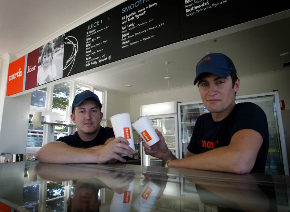 Stan and Aaron Crinis excited about the opening of the much-anticipated North Beach kiosk.