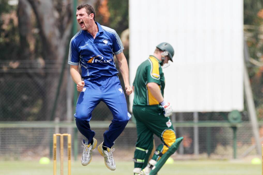 Shellharbour bowler Dave Drajovic gets the wicket LBW of Albion Park's Hayden McKay on November 2. Picture: GREG TOTMAN