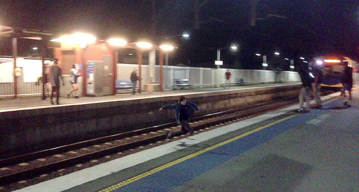Near miss: A teenager survives a deadly train game at Corrimal.