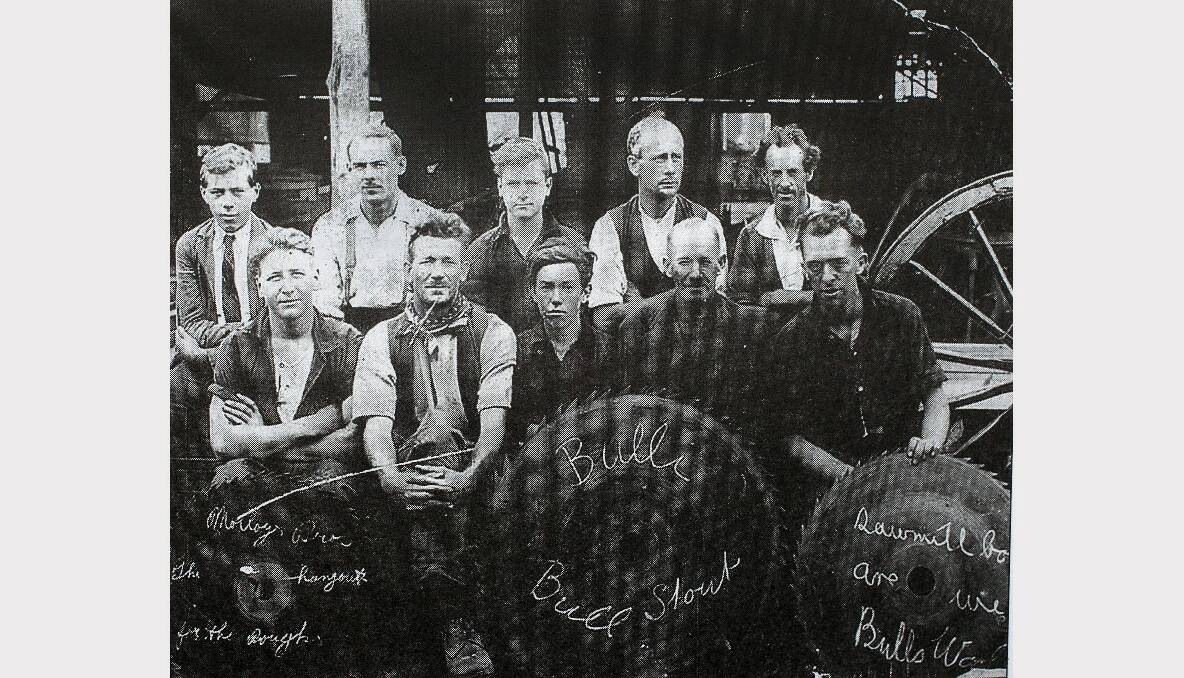  The Molloy brothers at the Bulli sawmill, which they opened in the early 1900s.
