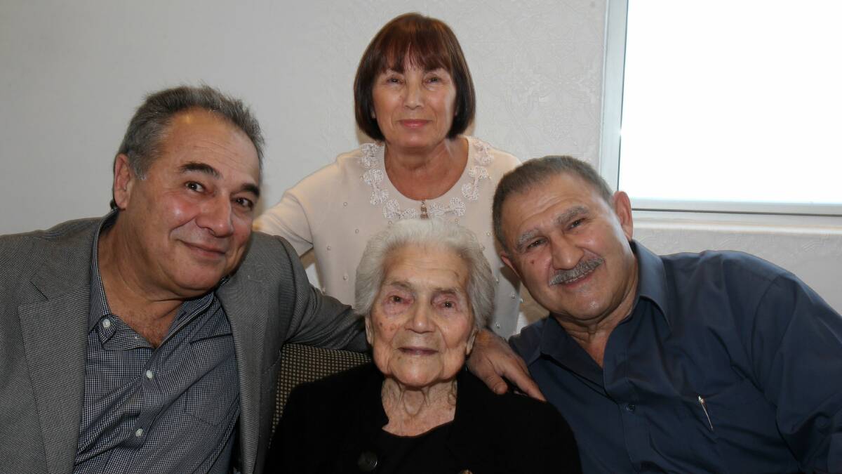 Olga Stephanou with her children Steve Stephanou, Mary Argyrou and Con Stephanou at the Lagoon Restaurant.