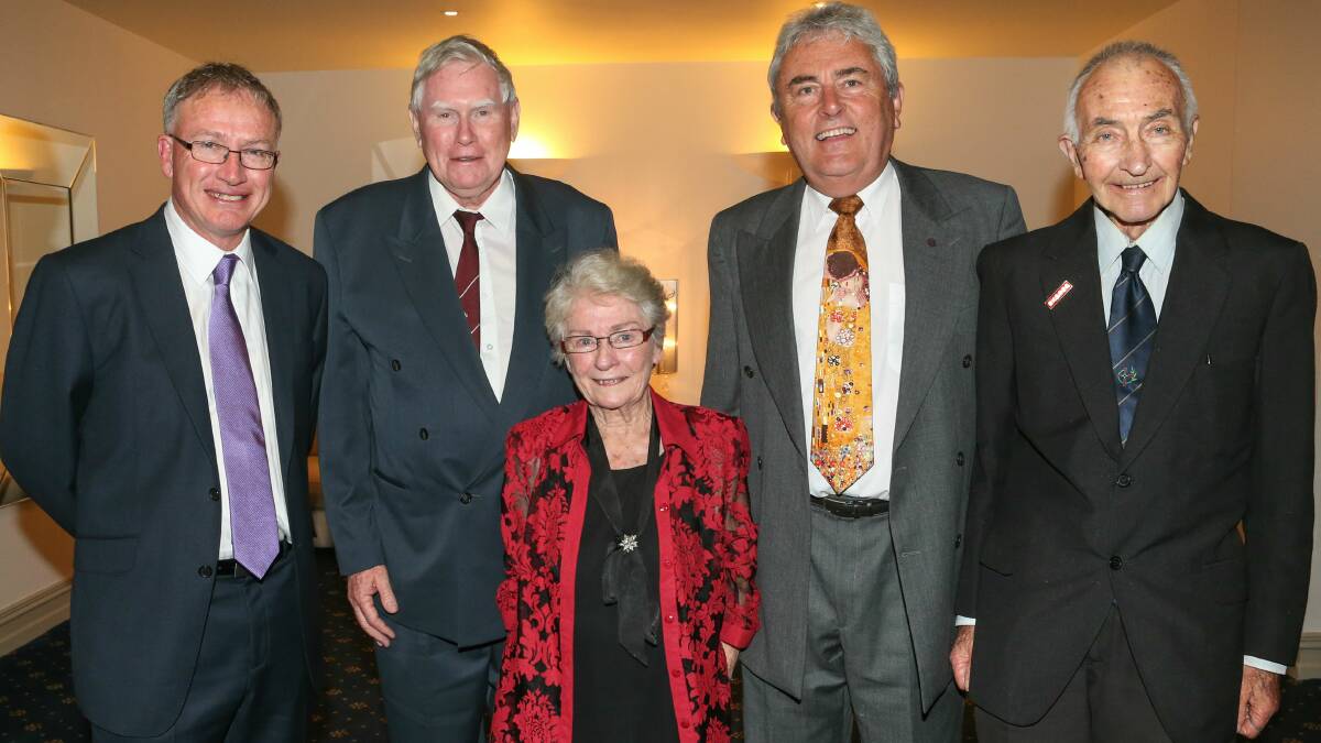 Peter McGovern, Brother Michael Walsh, Kath McGuinness, David Lear and Brother Brian Jeffers.