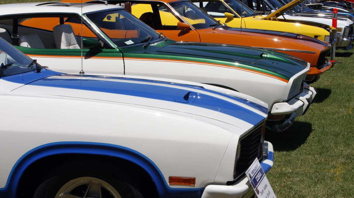 A collection of Classic Ford muscle cars at the Autorama Car and Bike Expo. Picture: ANDY ZAKELI
