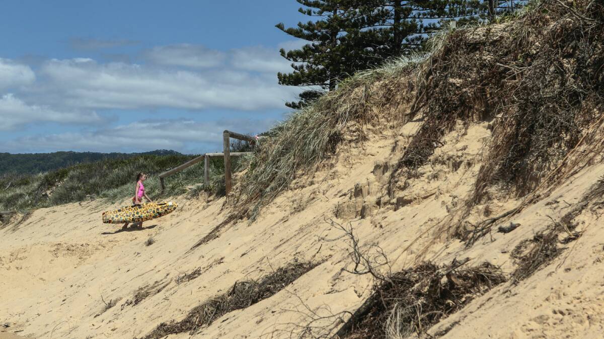 Some of the unsafe paths at Bulli Beach. Picture: CHRISTOPHER CHAN