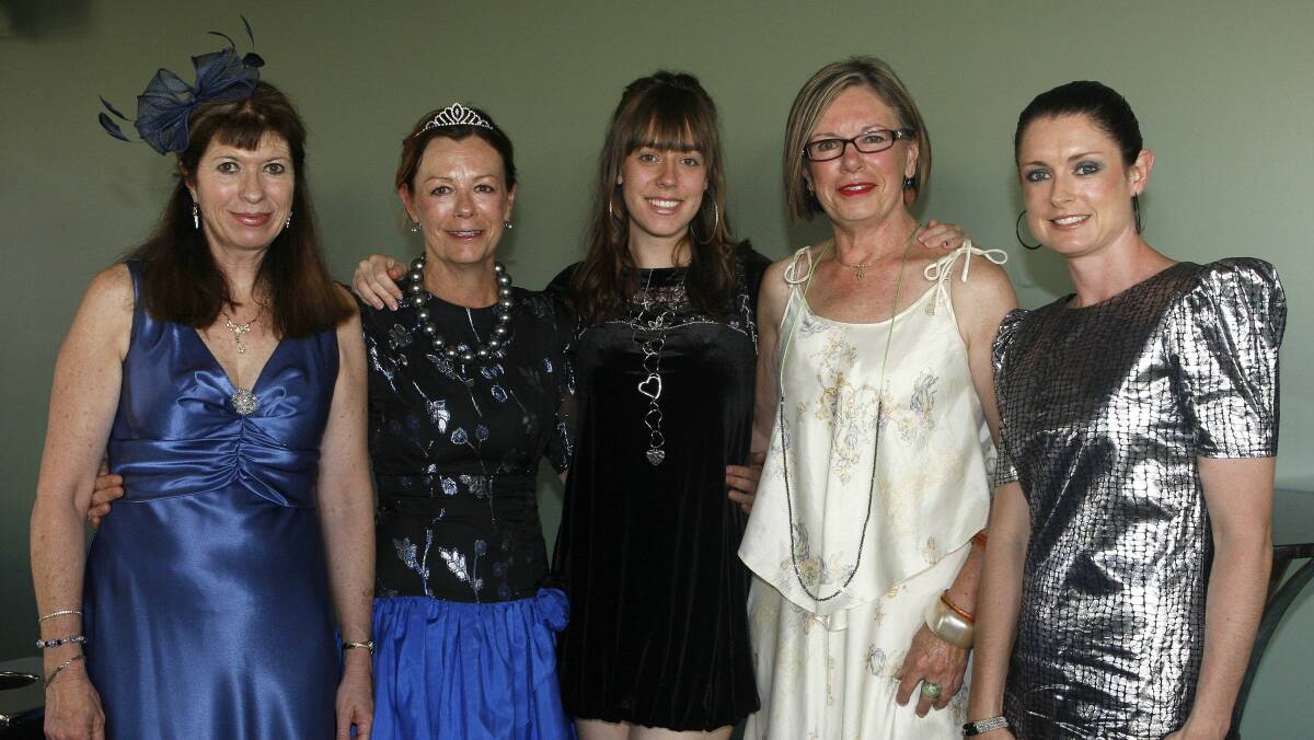 Kathy Renshaw, Jenny Woodberry, Zoe Woodberry, Anne Cvetnic and Skye Kennedy at Beaches Hotel Thirroul.