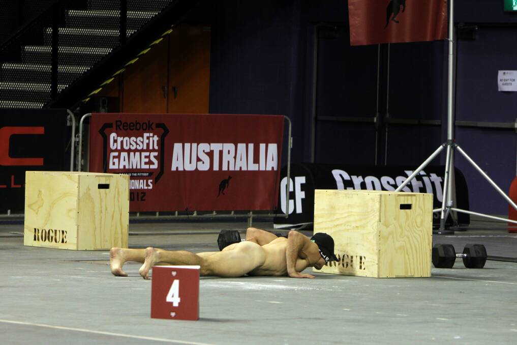MAY: The serial streaker shows his potential at the CrossFit Games at the WEC. Picture: SYLVIA LIBER
