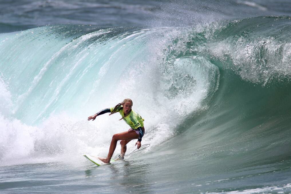 Isabella Nichols in the girls' Under 18s final heat. Picture: SYLVIA LIBER