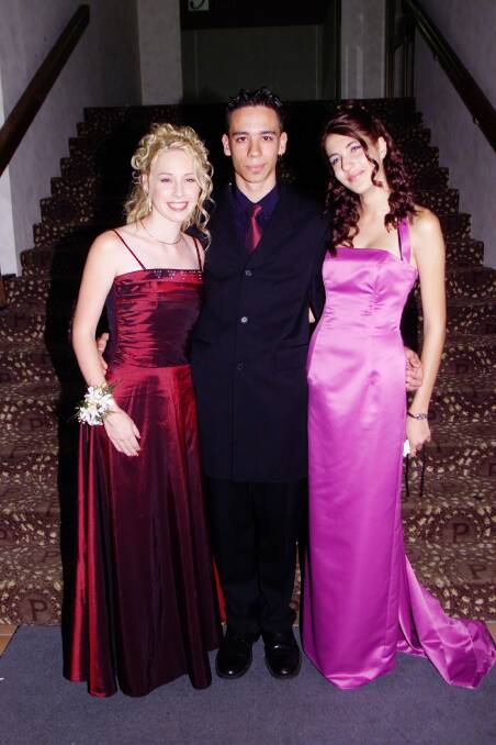 Illawarra Sports High, 2001: Julia Ciufici, Alan Correia and Sabrina Castelli.