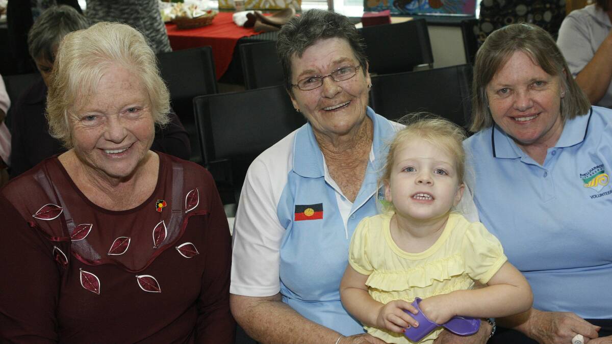 Aunty Kath Horan, Bev and Maisie Grace Armer and Lorraine Lyon in Shellharbour.