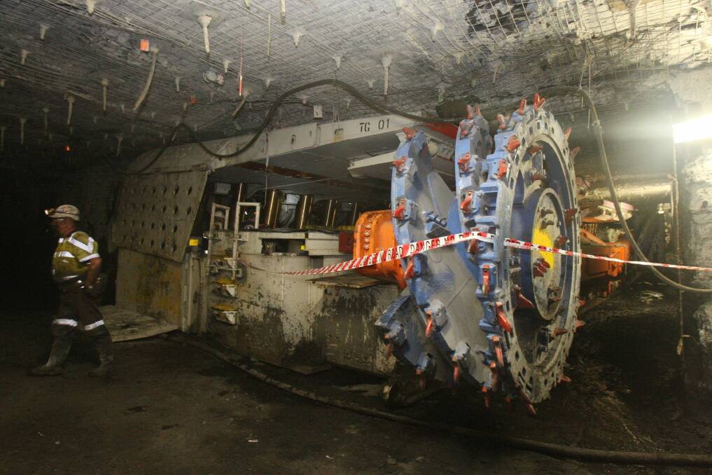 Inside the longwall operation at Gujarat NRE's No 1 colliery at Russell Vale.  