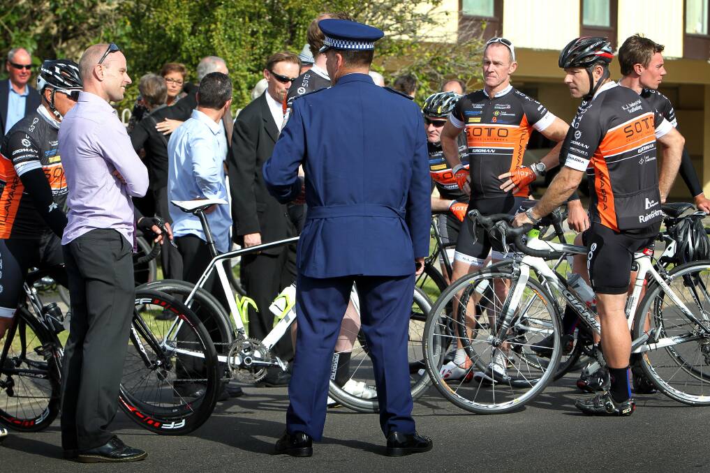 Loved ones, officers and the cycling community pay their last respects to Chief Inspector Graeme Donnelly. 