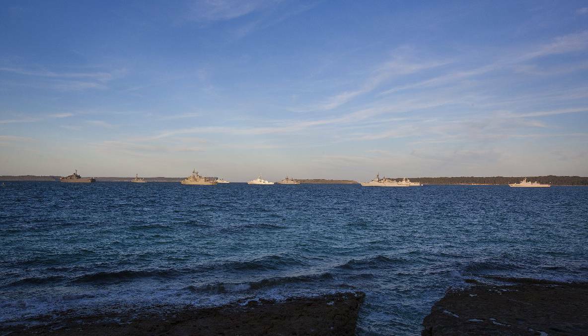 Eleven warships have anchored in Jervis Bay ahead of the International Fleet Review. 