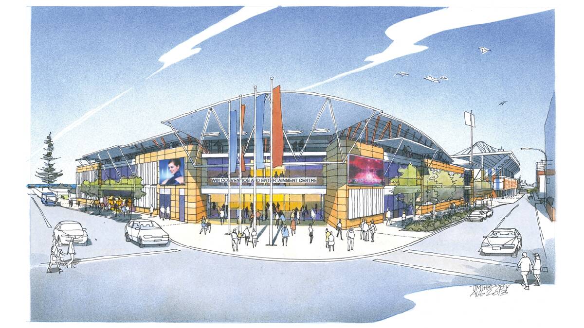 An illustration of what the proposed convention centre might look like.
