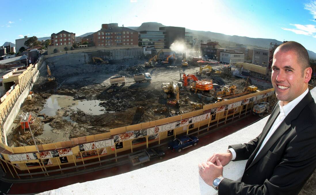 Steve Turner from GPT overlooking the progress of the West Keira development in July. Picture: ROBERT PEET