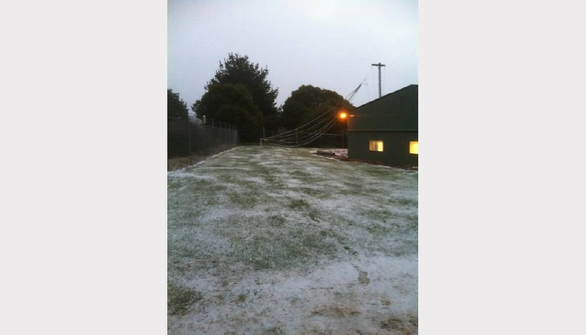 Snow covers the ground in Robertson. Picture: Robertson Fire Brigade