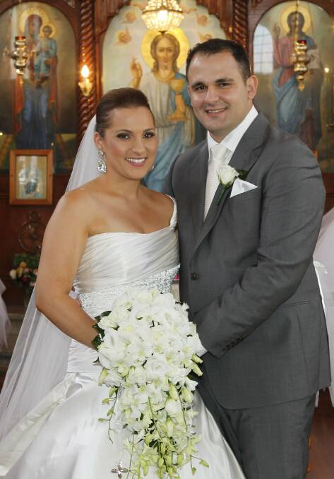 March 16: Chloe Matsioukkou and Dion Stavlas wed at Holy Cross Greek Orthodox Church, Wollongong.
