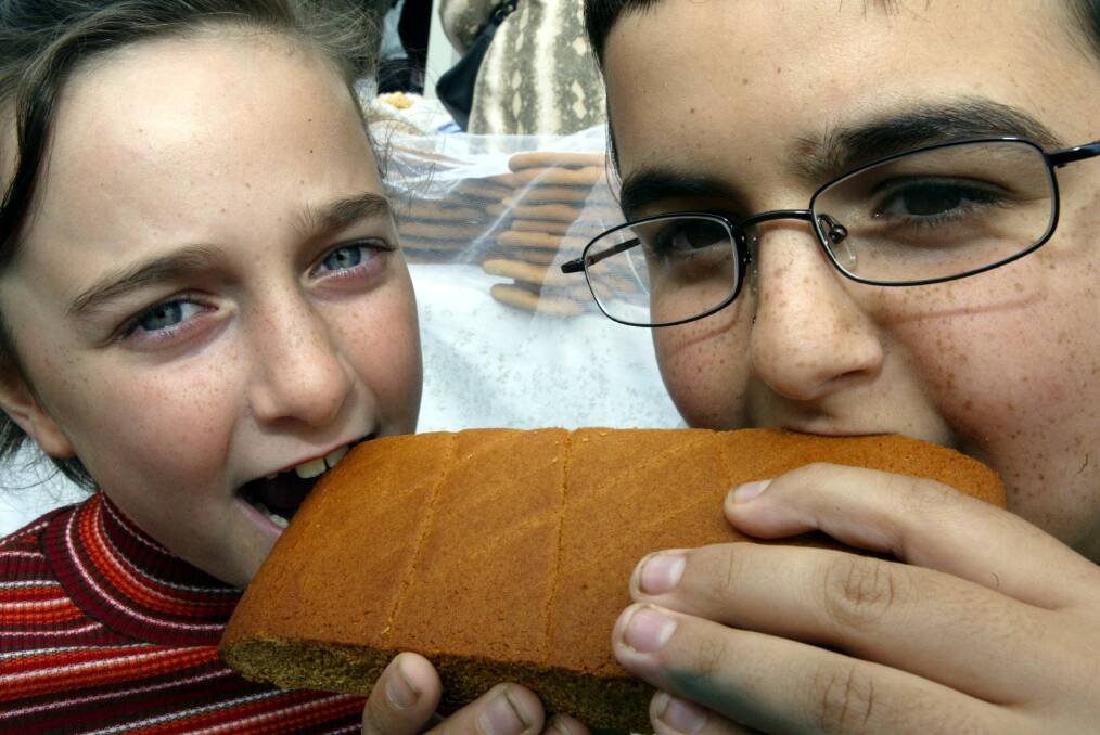 Simon, 11, and his sister Chantel, 8, at the 23rd annual Italian Festival.