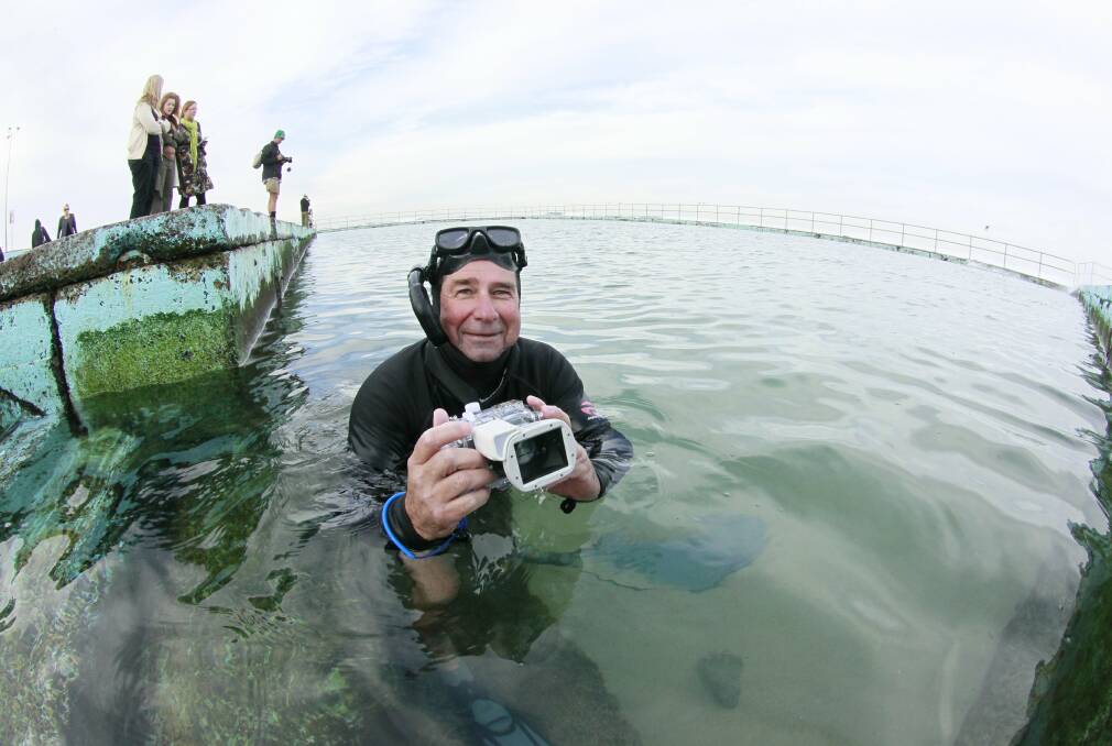 Mr Hoyland of Port Kembla was on hand with his underwater camera. Pictures: DAVE TEASE