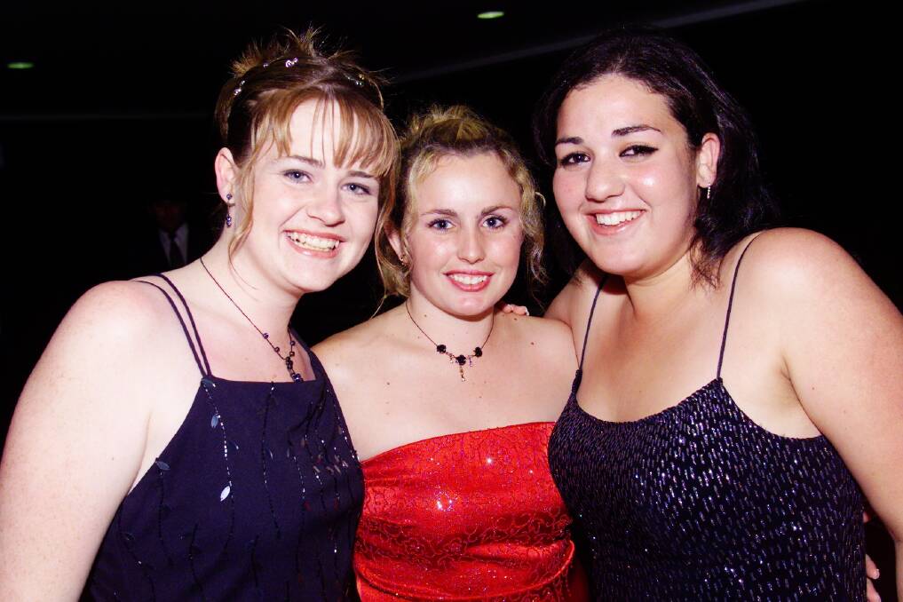 Figtree High, 2001: Dayna Nubley, Cindy Eastlake and Angela D'Acunto.