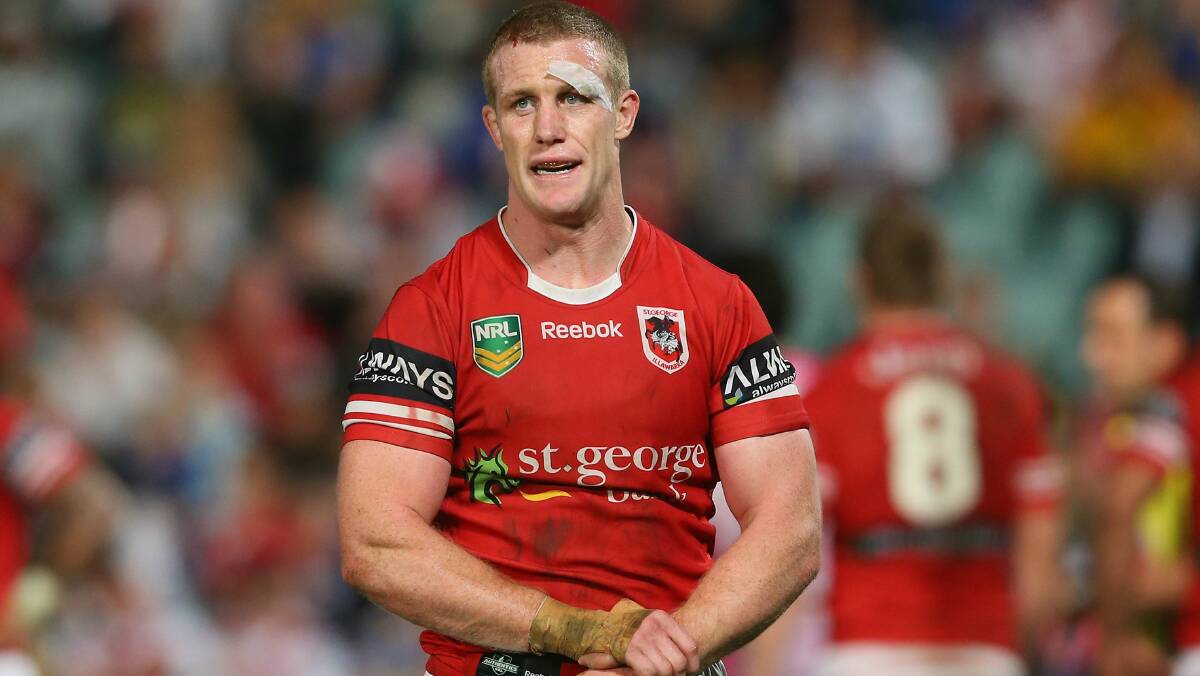 Dragons captain Ben Creagh during Monday night's loss to the last-placed Parramatta Eels.