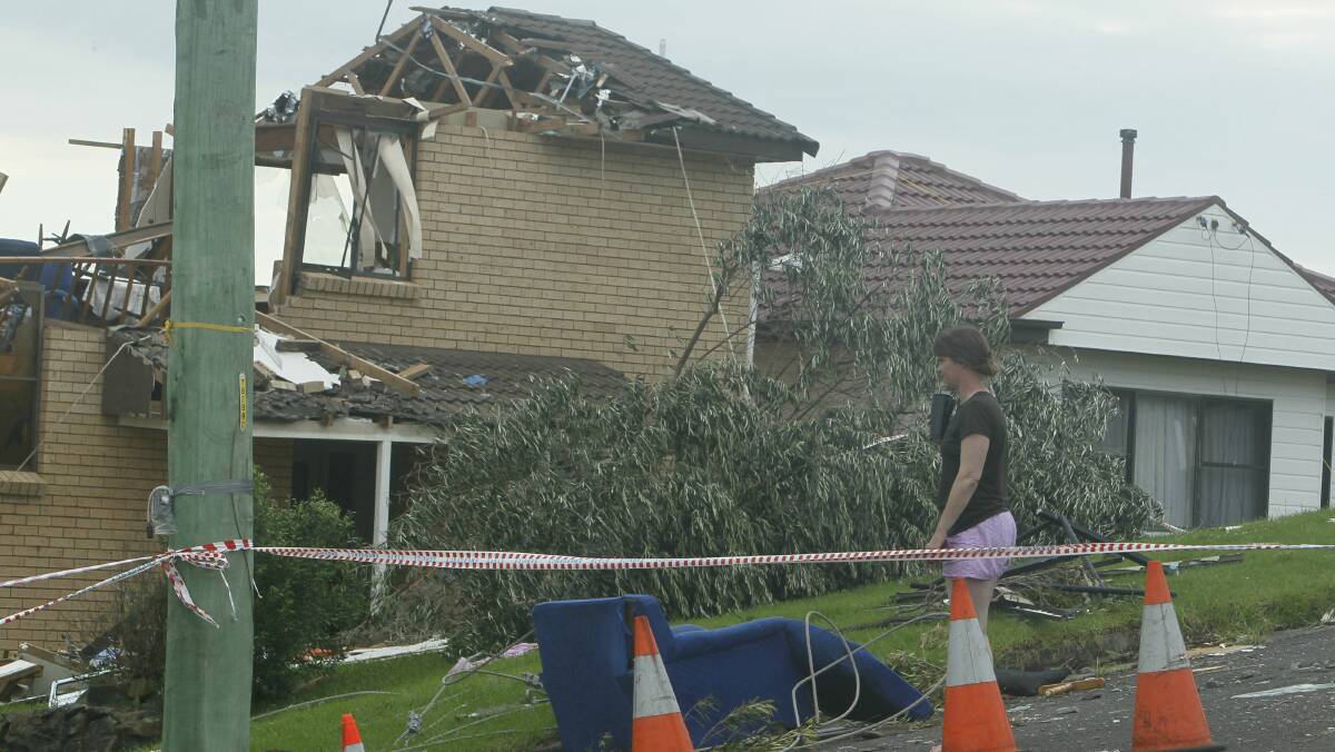 Some of the battered houses in Kiama. Picture: DAVID TEASE