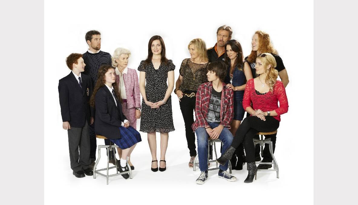The cast of the ABC TV series Upper Middle Bogan.