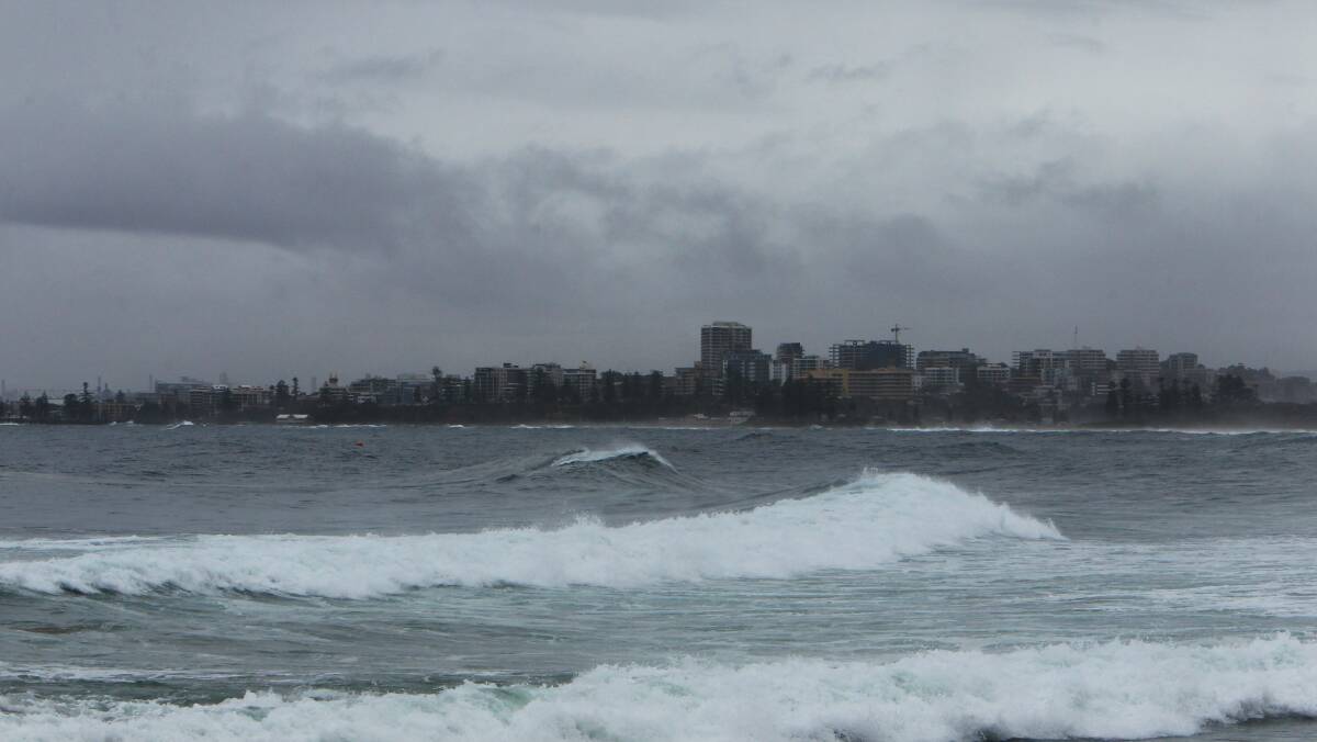 It was a grey day in Wollongong as the region waits for the predicted storm to hit tonight. Picture: KEN ROBERTSON