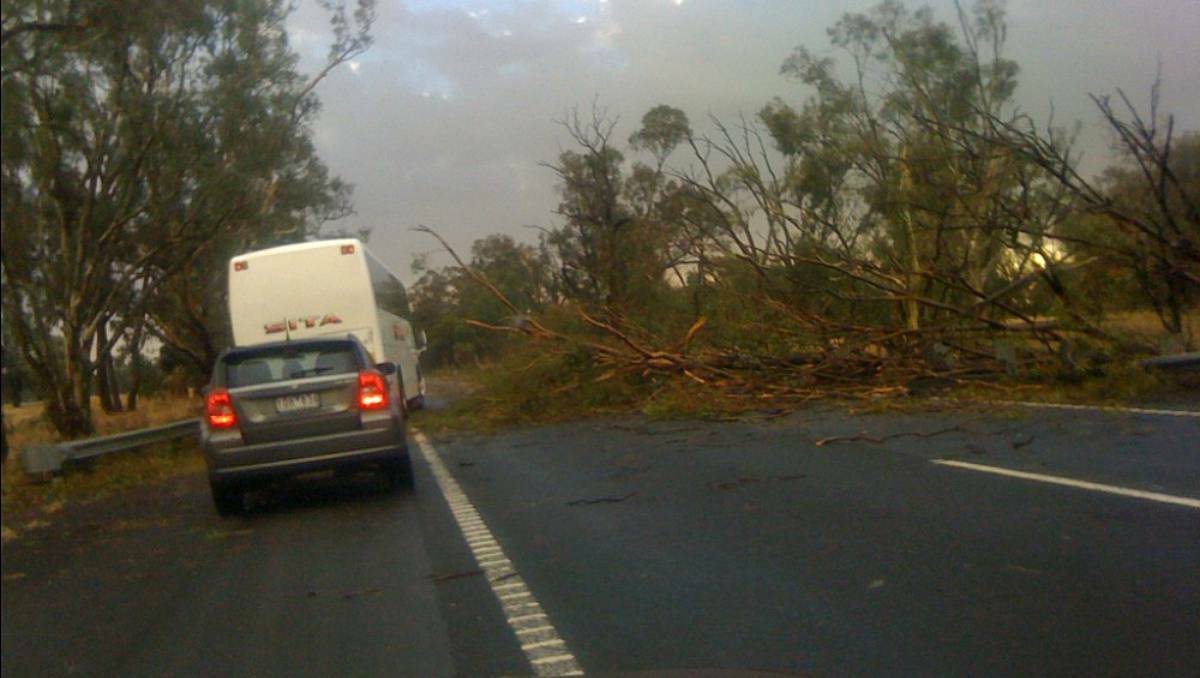 The Hume Fwy was closed for almost half an hour near Benalla.