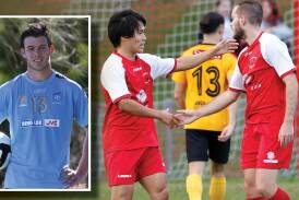 Illawarra Premier League side Corrimal will be coached by former A-League product, Dez Giraldi (inset). Main picture by Anna Warr