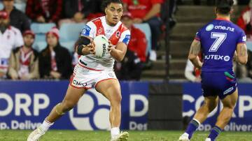 Christian Tuipulotu has made every post a winner since making his St George Illawarra Dragons debut last month against the Warriors in Wollongong. Picture by Adam McLean