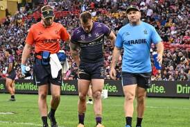 Cameron Munster has suffered another groin injury and is in doubt for the Origin series opener. (Dave Hunt/AAP PHOTOS)